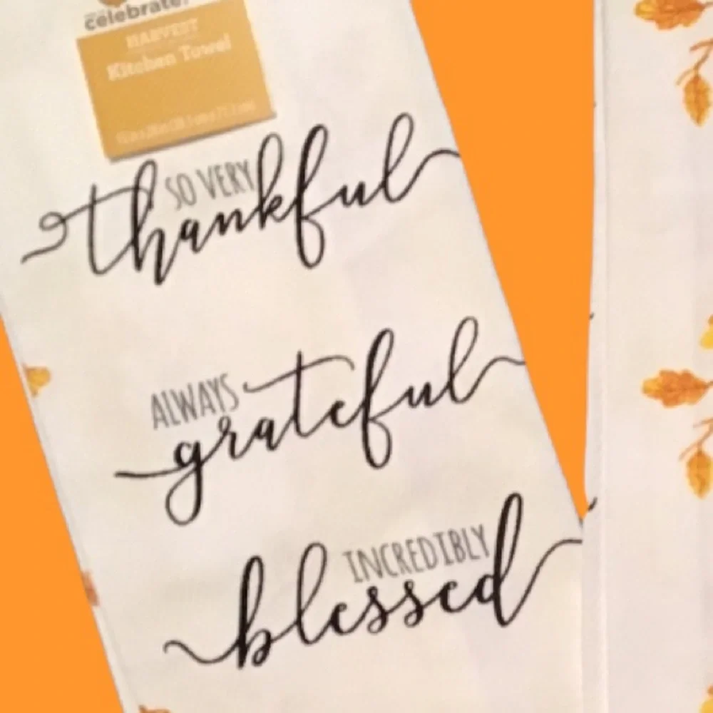 Harvest Thankful Kitchen Towel Set of 2